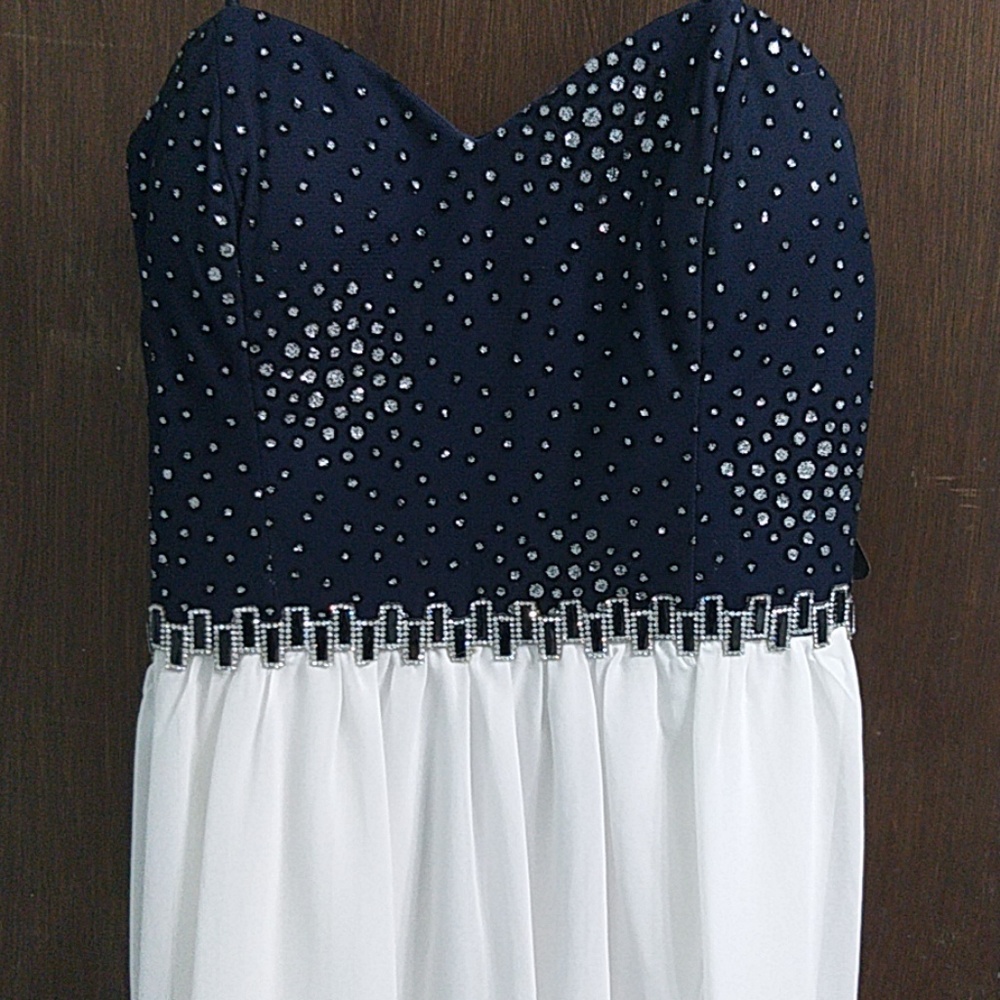 City triangles high low strapless homecoming dress